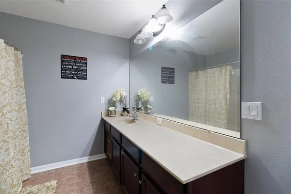 a front view of house with yard and trees