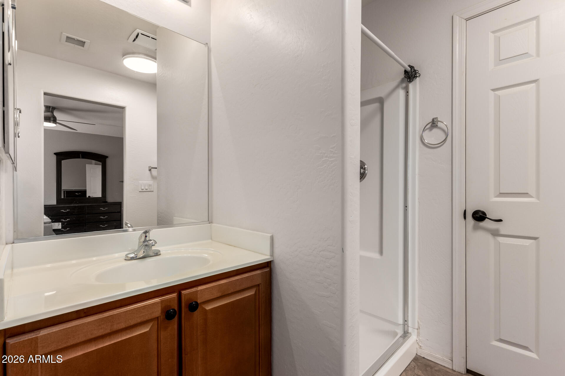 1491 East Rolls Road San Tan Valley, AZ 85143 - Photo 18 of 35 a bathroom with a sink a light fixture and a mirror