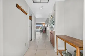 a view of a hallway view with staircase