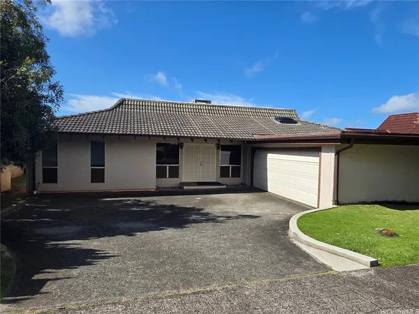 a front view of a house