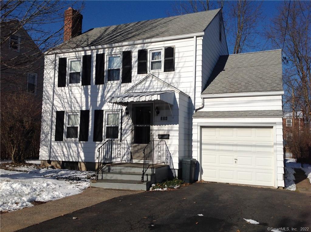a front view of a house