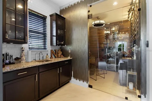 a view of an entryway of a building