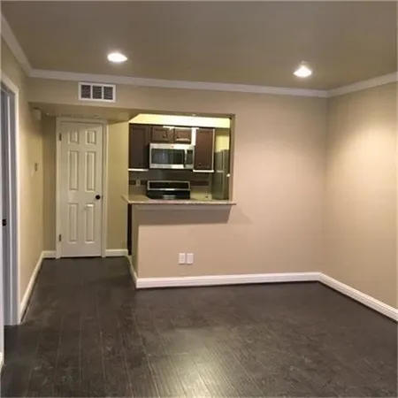 a room with granite countertop