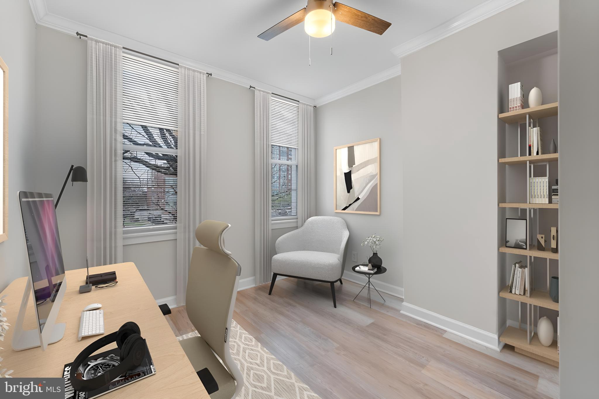 1003 West Fayette Street Baltimore, MD 21223 - Photo 9 of 59 a view of a workspace with furniture and a window