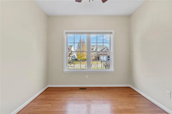 an empty room with window