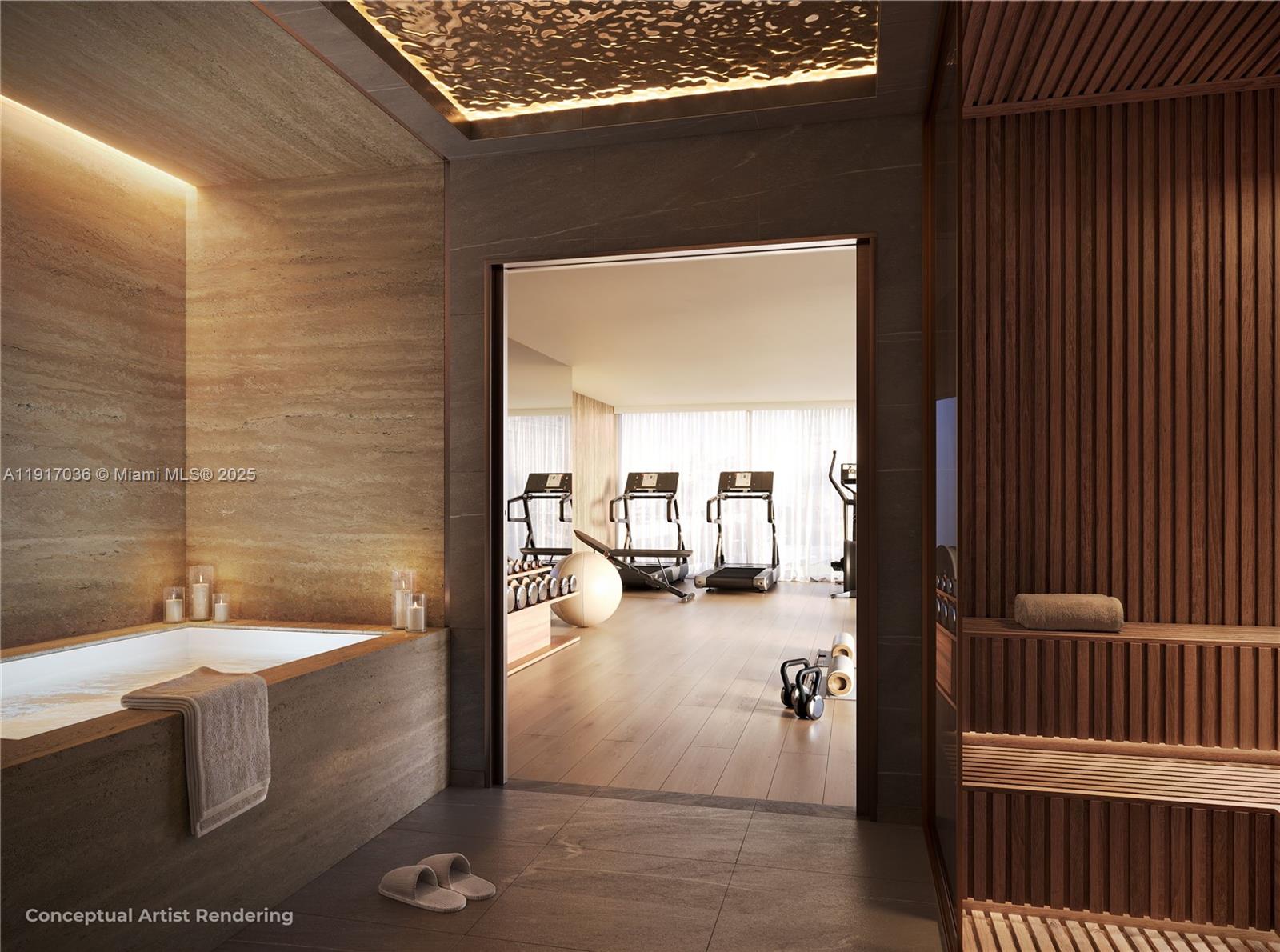 2901 Indian Creek Drive, Unit 304 Miami Beach, FL 33140 - Photo 7 of 11 Sauna, cold plunge and gym