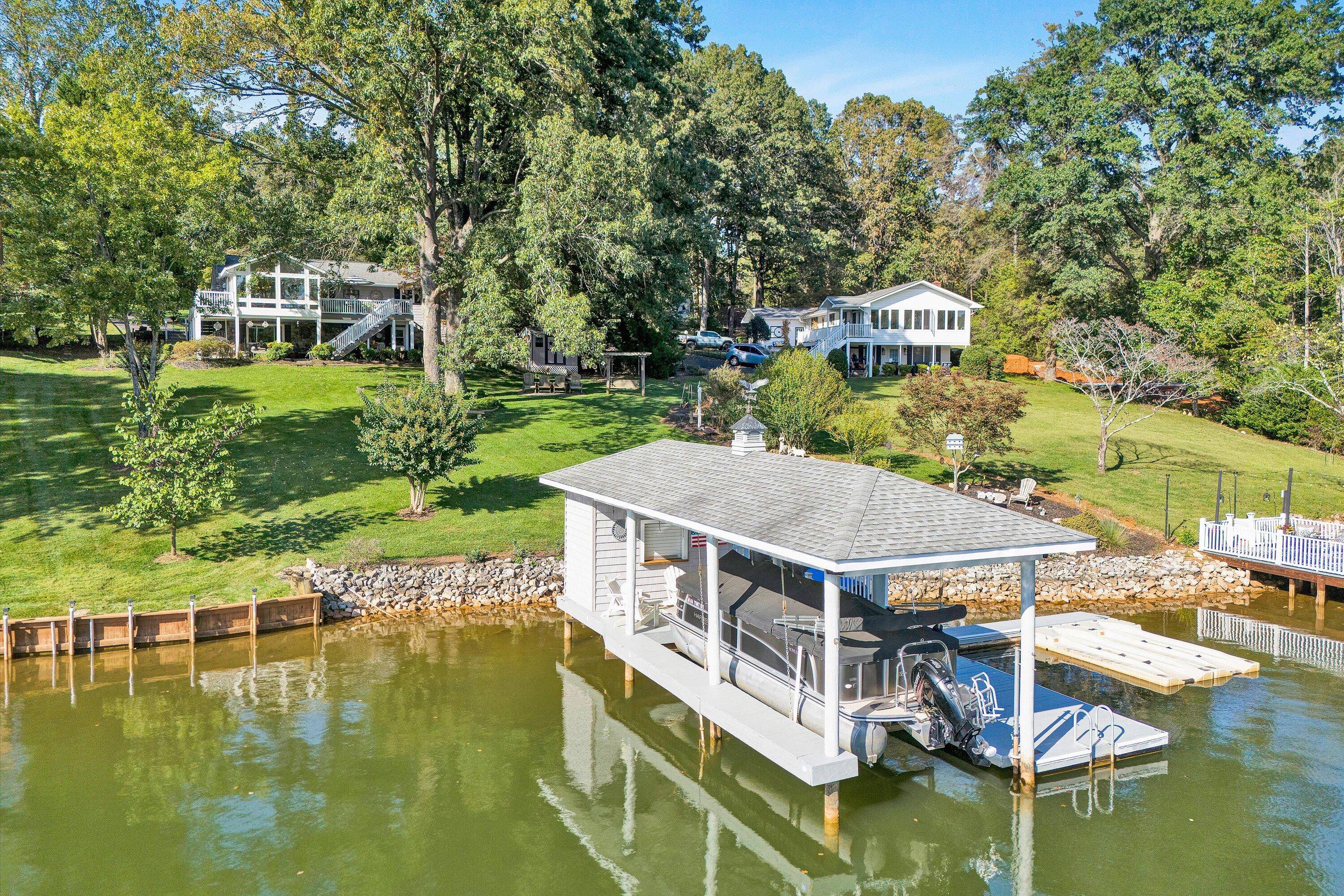 151 Twin Oaks Road Wirtz, VA 24184 - Photo 6 of 41 Boathouse/ Dock with new Hoist