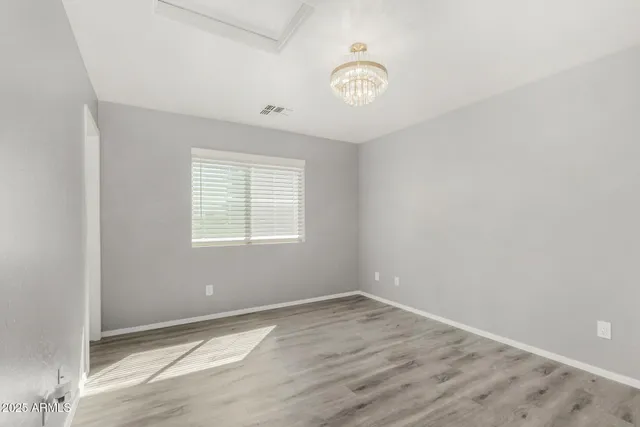 an empty room with a window