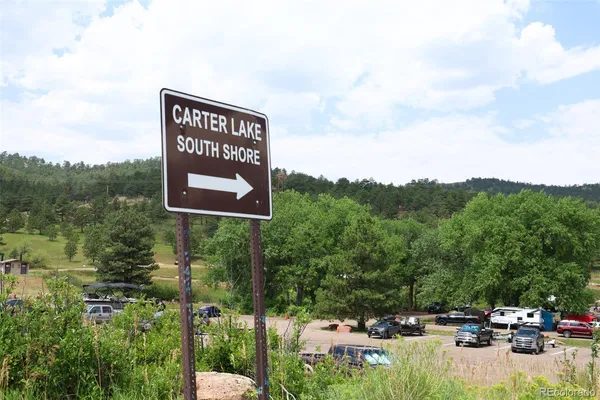 a view of lake with mountain