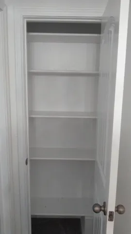 a close view of closet