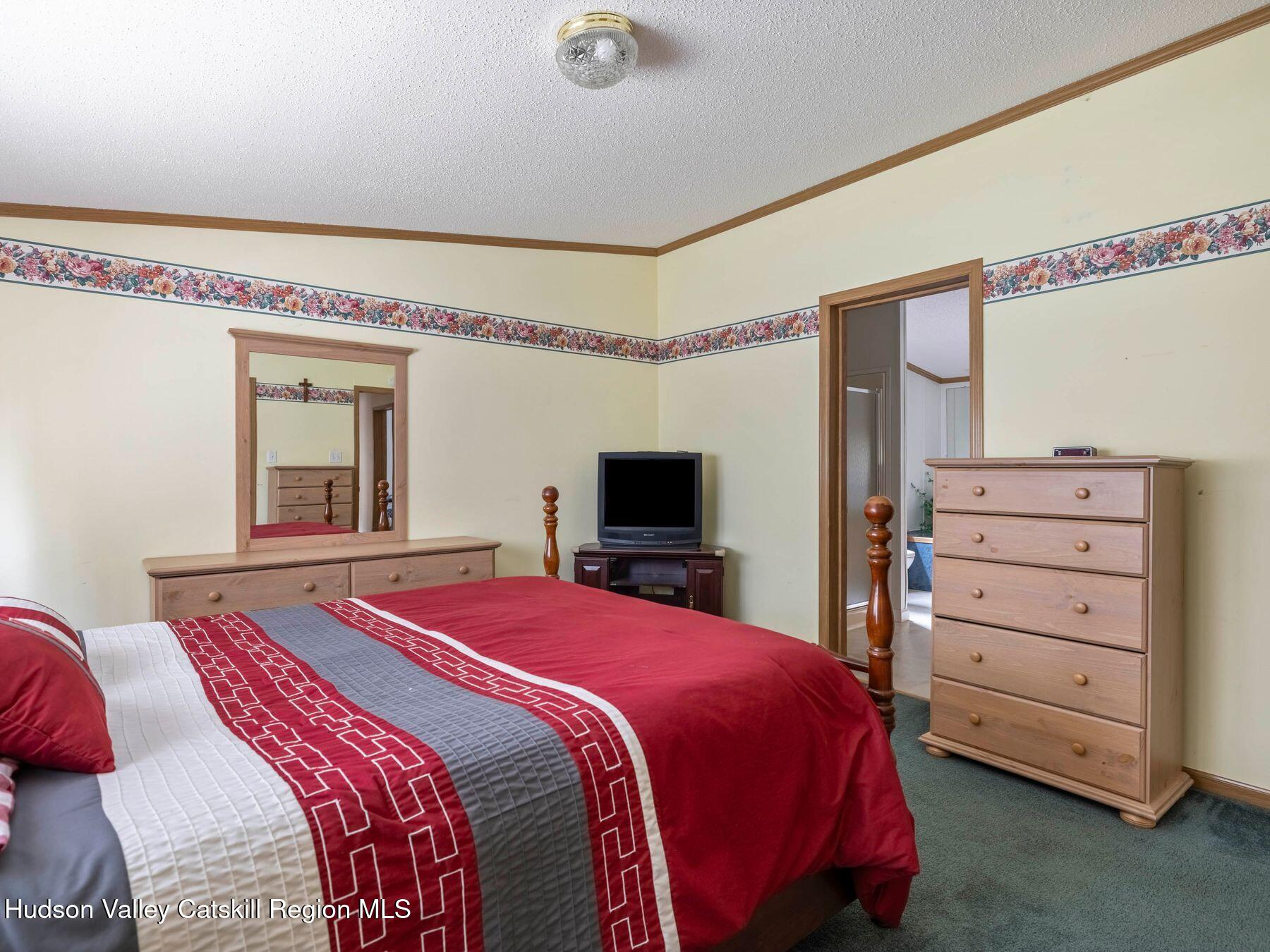 370 Begley Road Windham, NY 12496 - Photo 27 of 51 a bedroom with a bed and a television