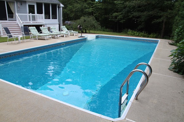 4 Lyn Path Hopkinton, MA 01748 - Photo 25 of 28 a view of swimming pool with a backyard