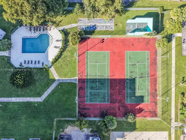 an aerial view of a
