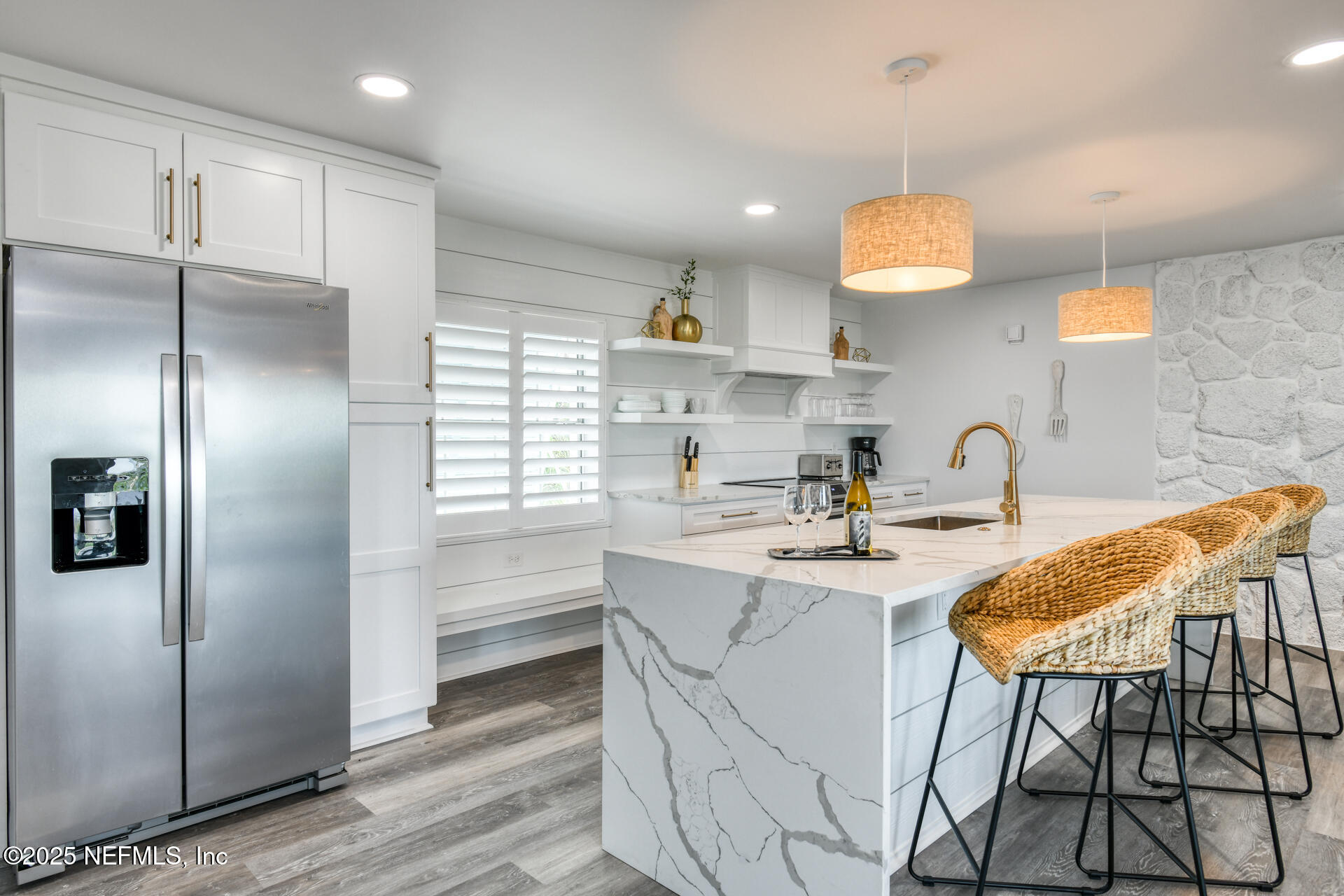 5072 Atlantic View St. Augustine, FL 32080 - Photo 6 of 68 a kitchen with stainless steel appliances granite countertop a sink a stove and a refrigerator