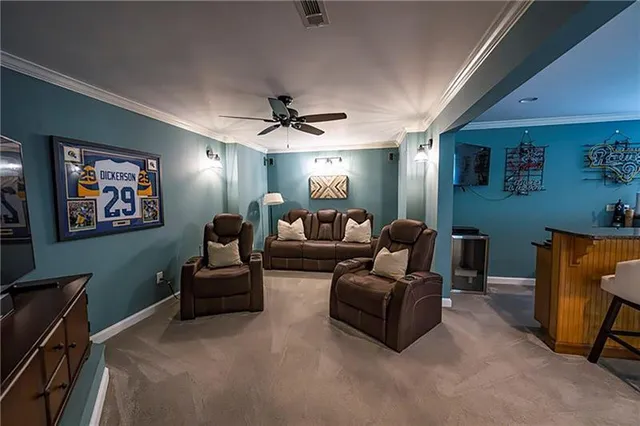 an aerial view of a house with yard swimming pool and outdoor seating