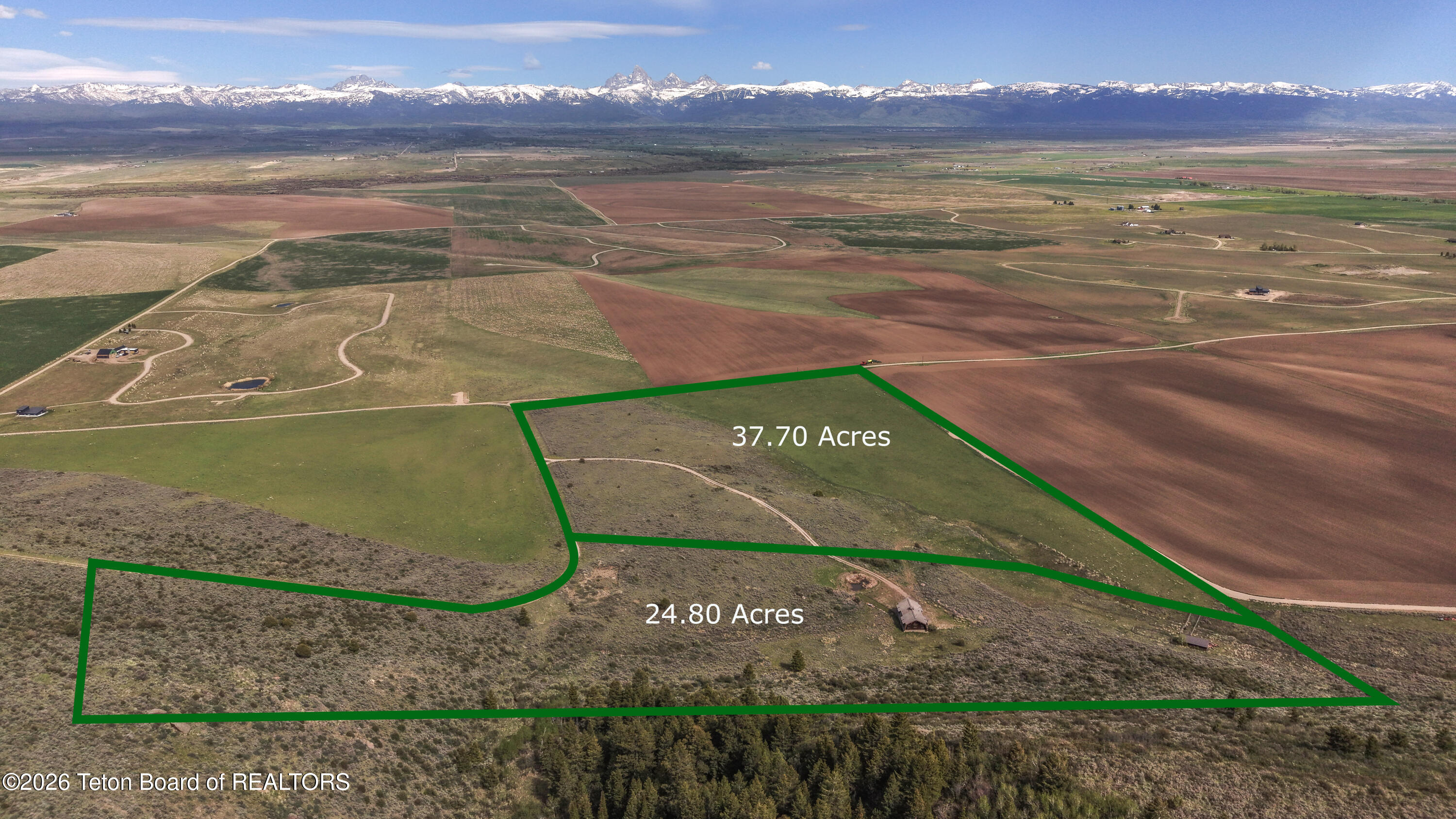 5676 Big Game View Road Tetonia, ID 83452 - Photo 2 of 36 Aerial Outline