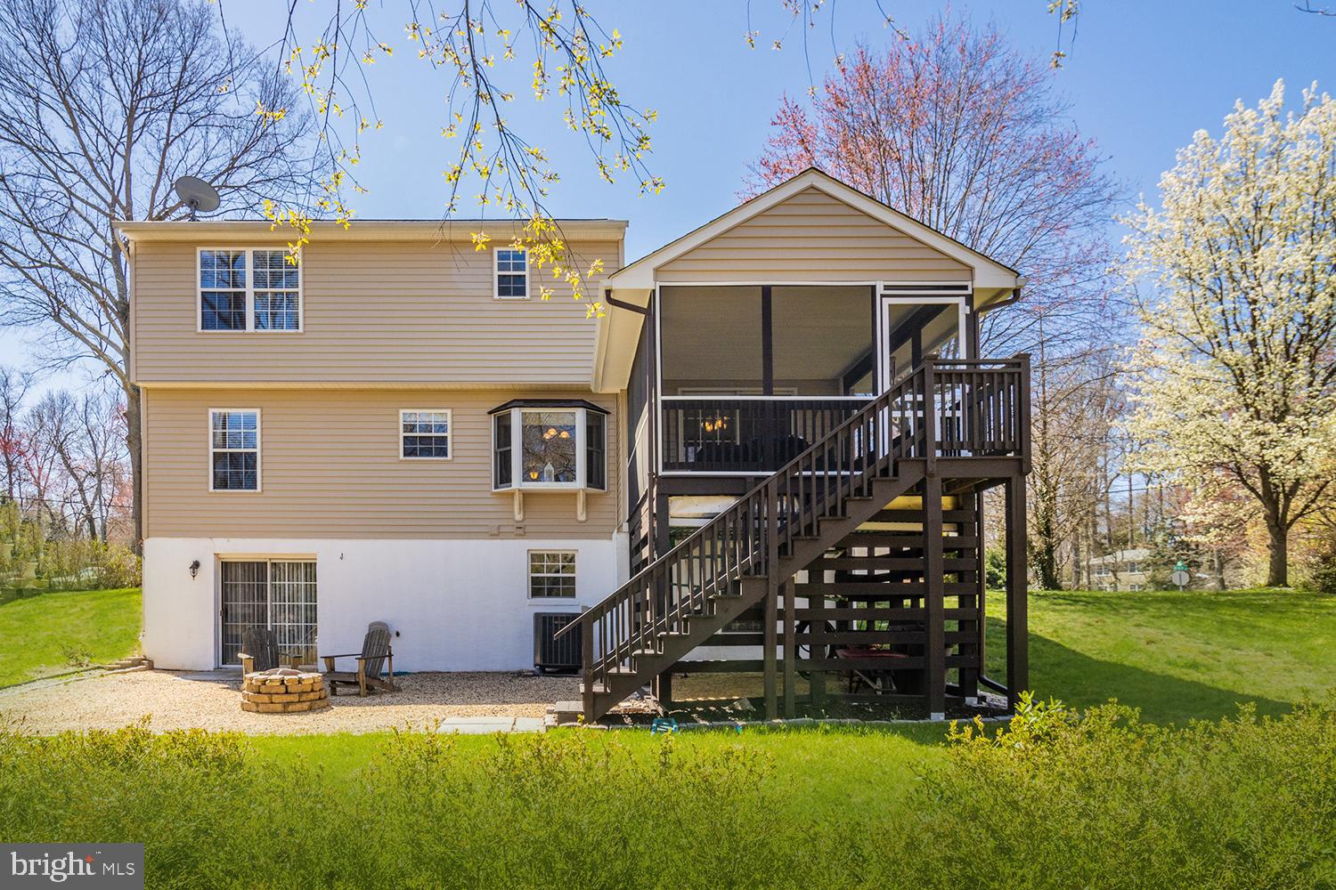 415 Beach Drive Annapolis, MD 21403 - Photo 25 of 54 Staircase Descending to Lower Patio & Yard