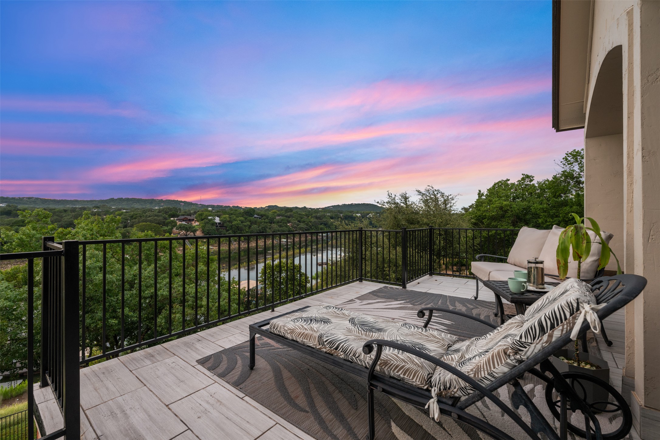 10716 Beach Road Leander, TX 78641 - Photo 30 of 39 Deck at dusk with a water view