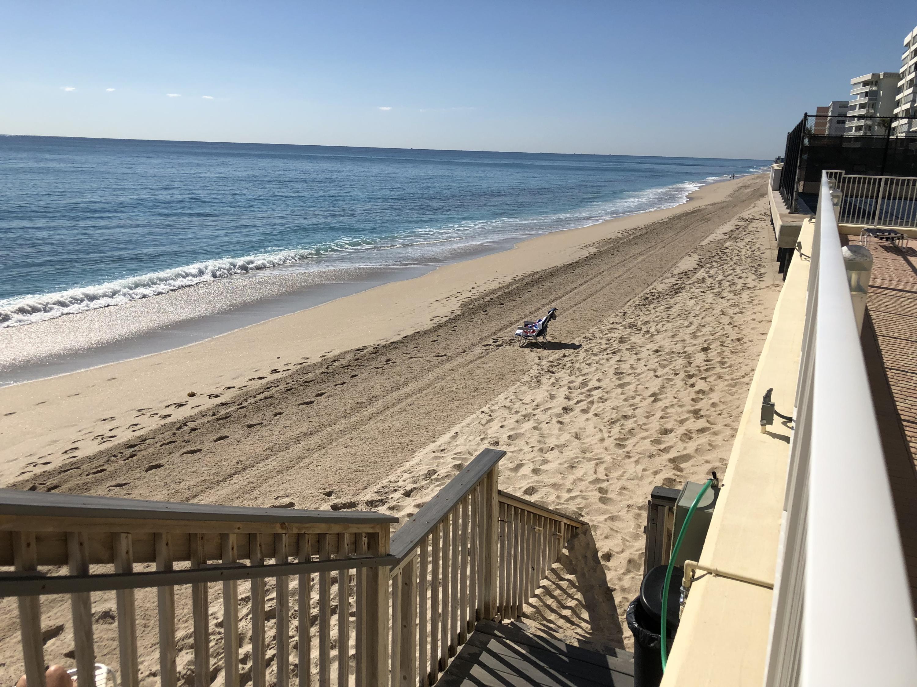a view of ocean from a balcony