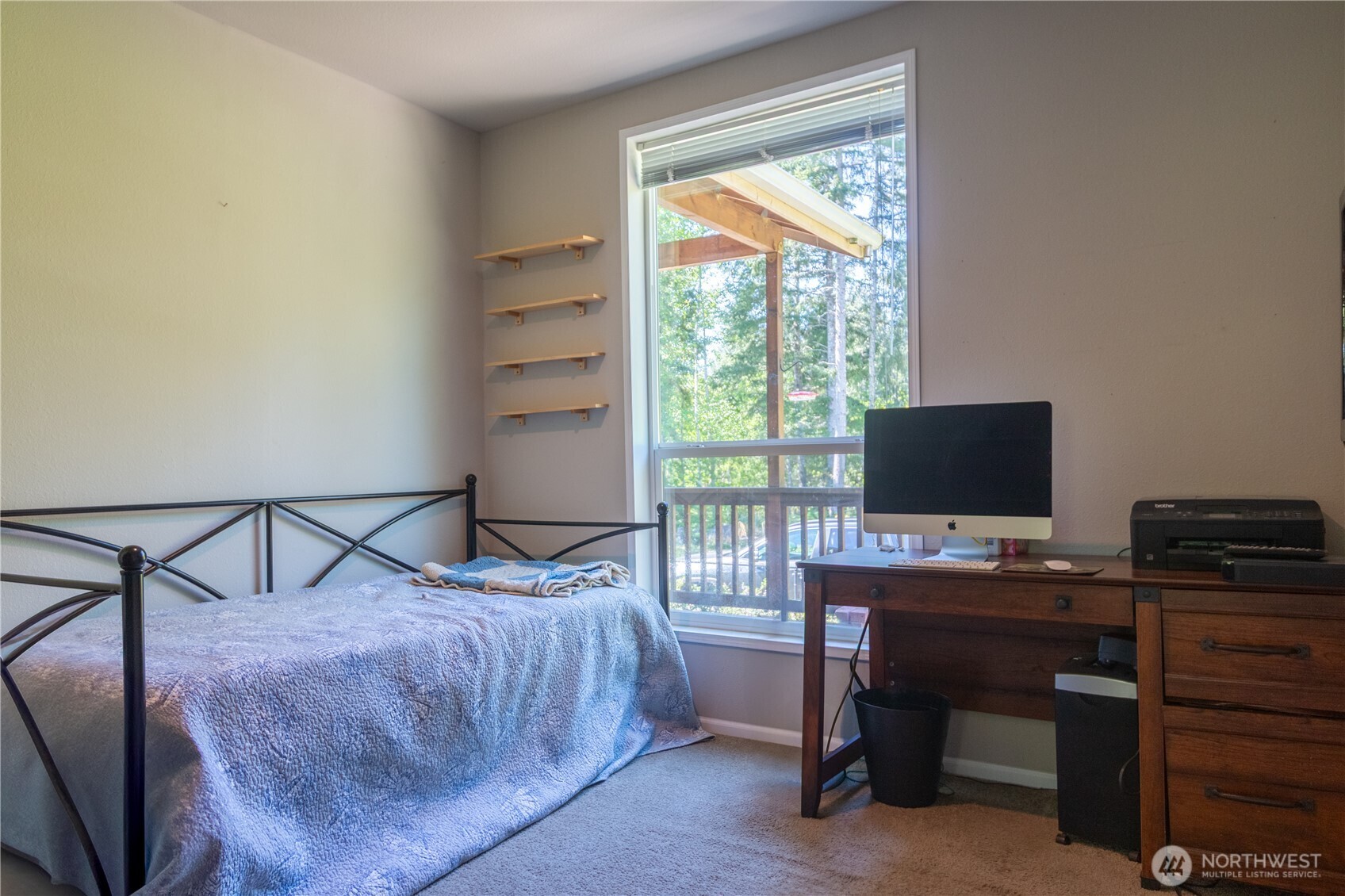 3111 East Rasor Road Belfair, WA 98528 - Photo 20 of 26 a bedroom with a desk and a window