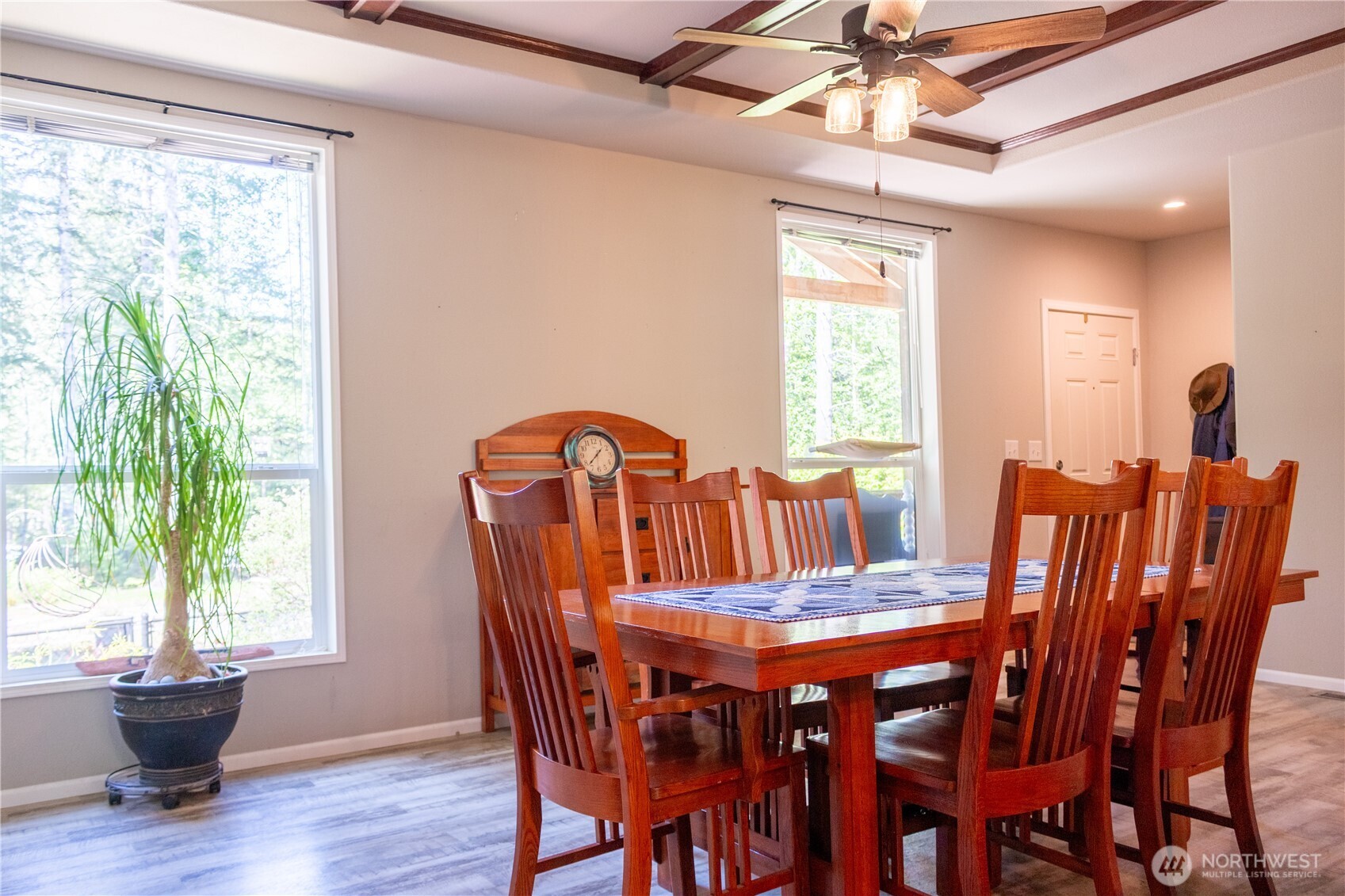 3111 East Rasor Road Belfair, WA 98528 - Photo 5 of 26 a view of a dining room with furniture window and outside view