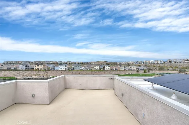 a view of a lake with a city view