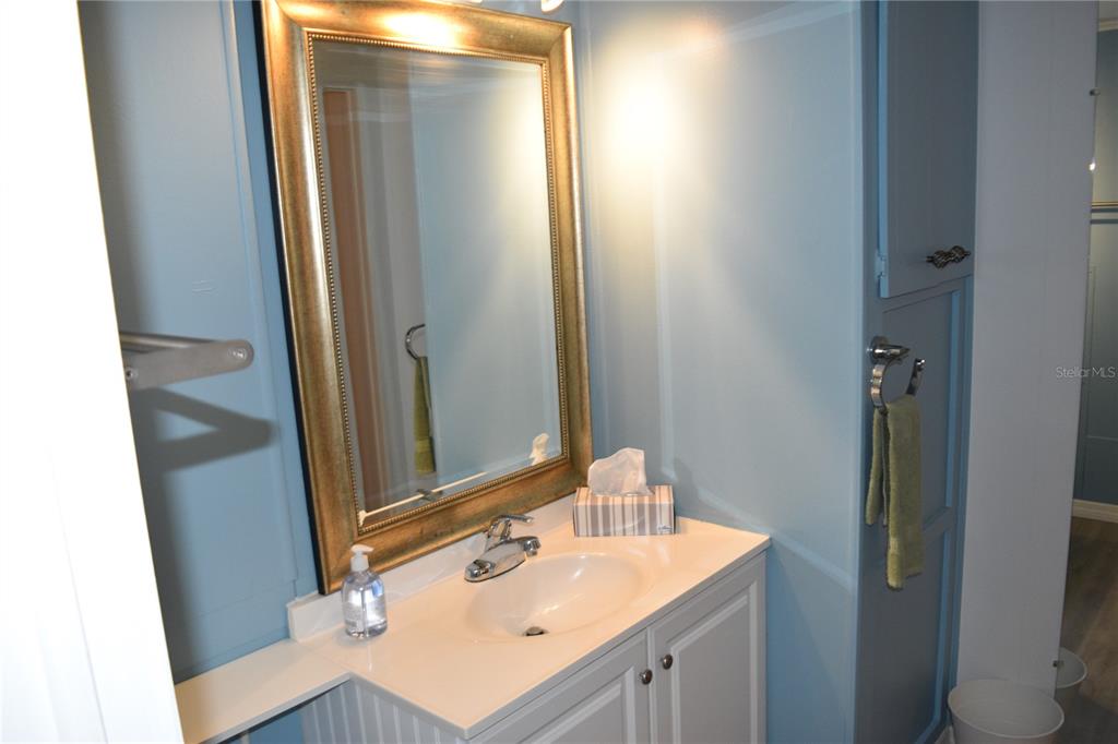 4407 Tucker Square New Port Richey, FL 34652 - Photo 64 of 69 a bathroom with a sink vanity and a mirror