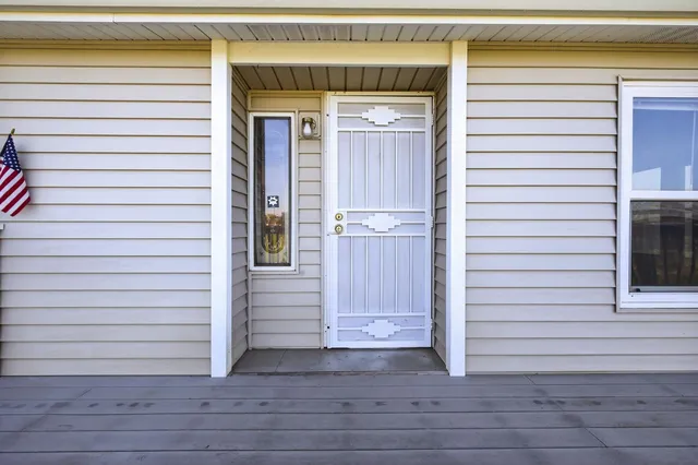 a view of front door of house