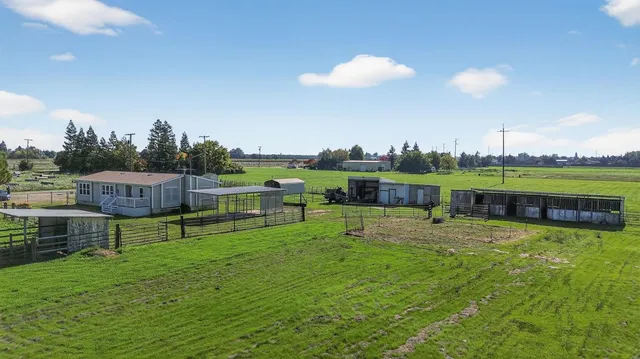 a view of a green field
