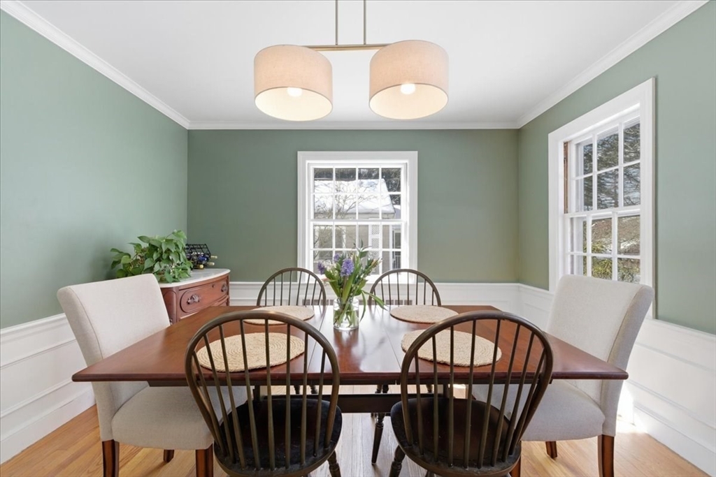 46 Park Street Dedham, MA 02026 - Photo 8 of 35 a view of a dining room with furniture window and wooden floor