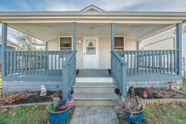 a front view of a house with entryway