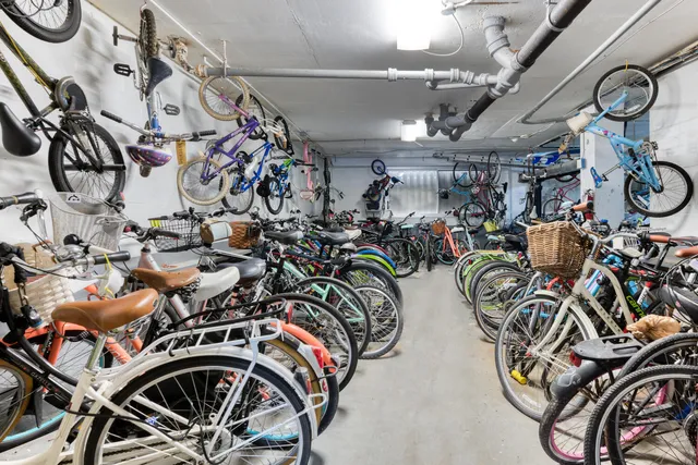 a view of bike storage
