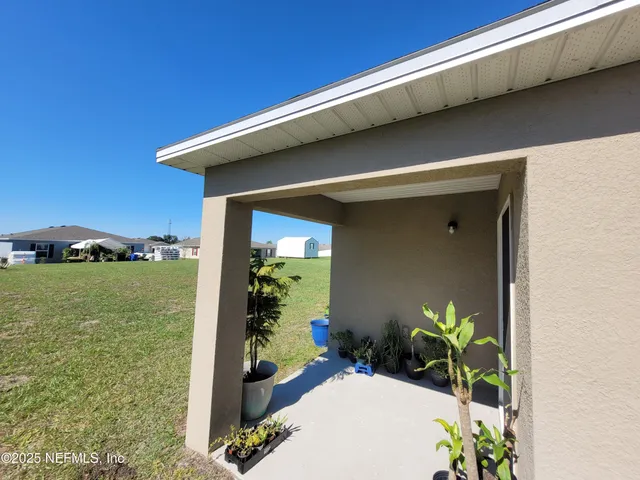 a view of a lake with a terrace