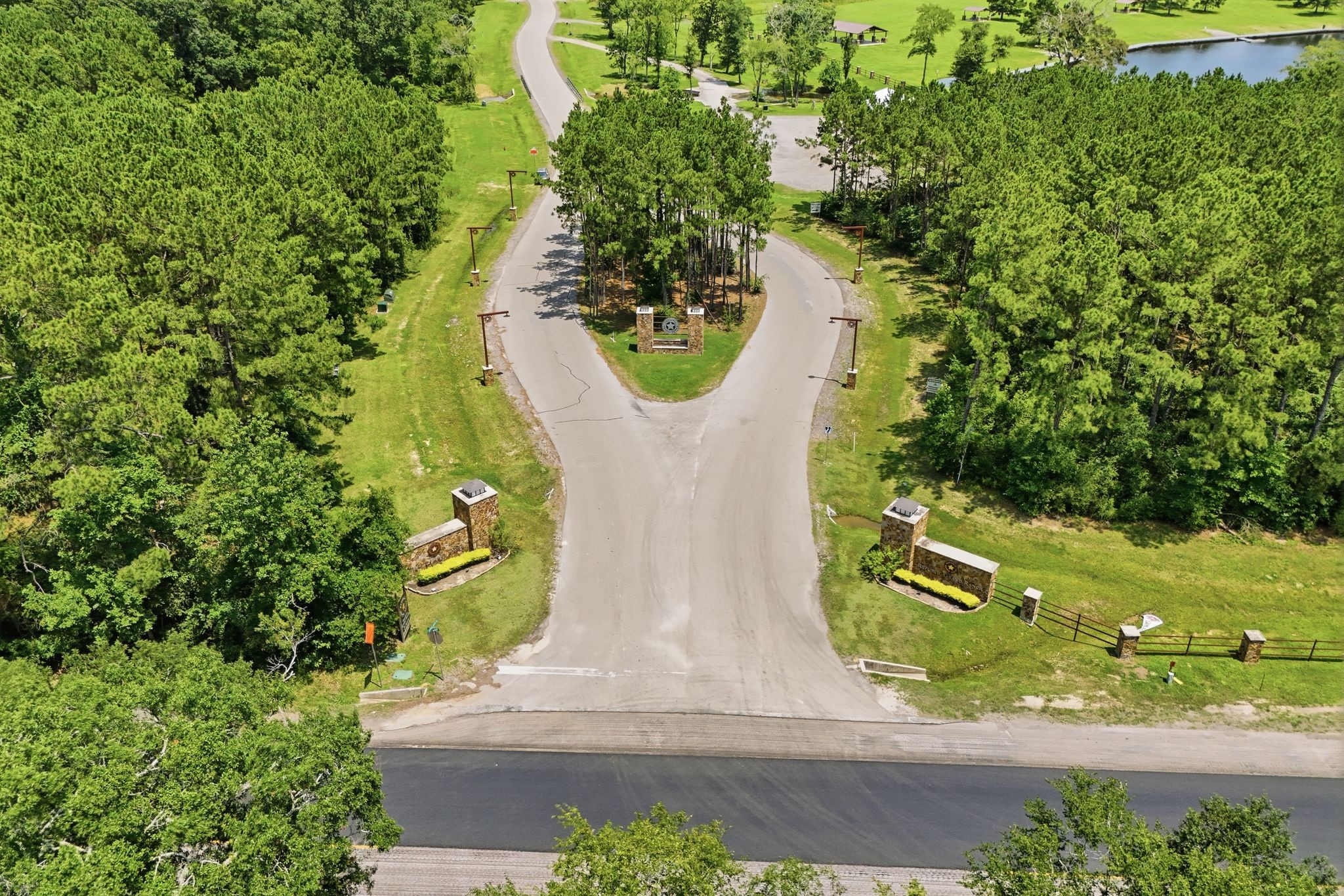 16222 Ridge Oak Road Willis, TX 77378 - Photo 18 of 32 Aerial view of Republic Grand Ranch South entrance