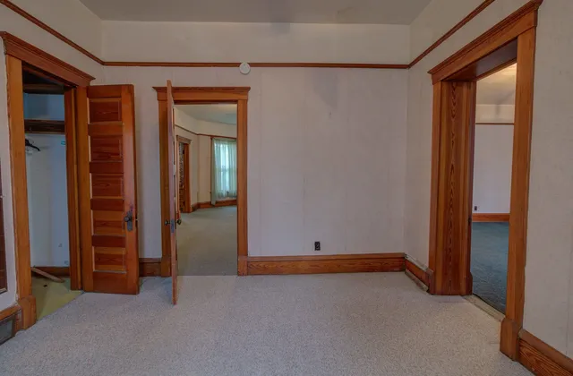 an empty room with window