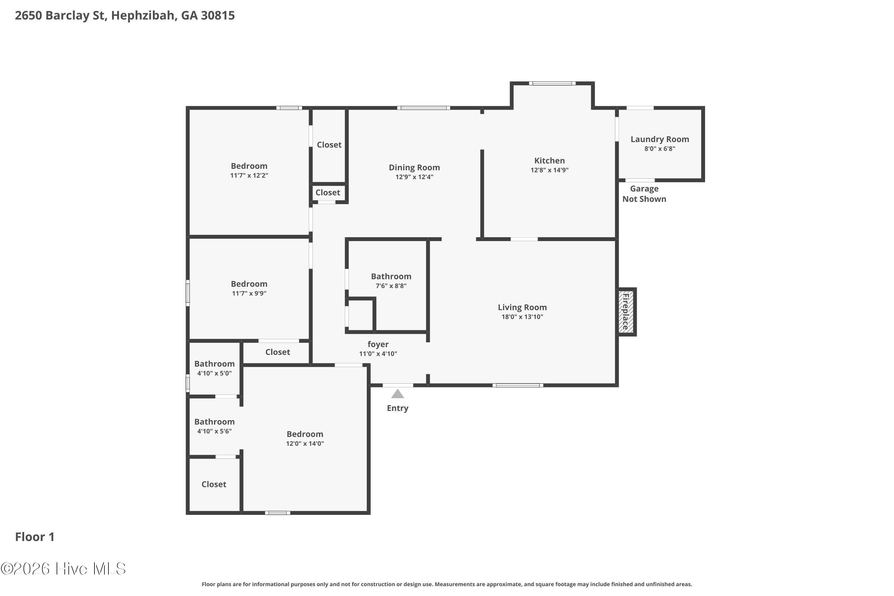 2650 Barclay Road Hephzibah, GA 30815 - Photo 34 of 34 Floor Plan!