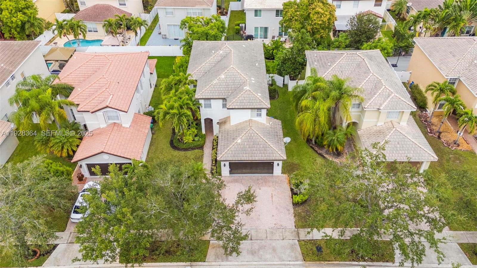 16437 Southwest 28th Street Miramar, FL 33027 - Photo 27 of 34 an aerial view of house with yard