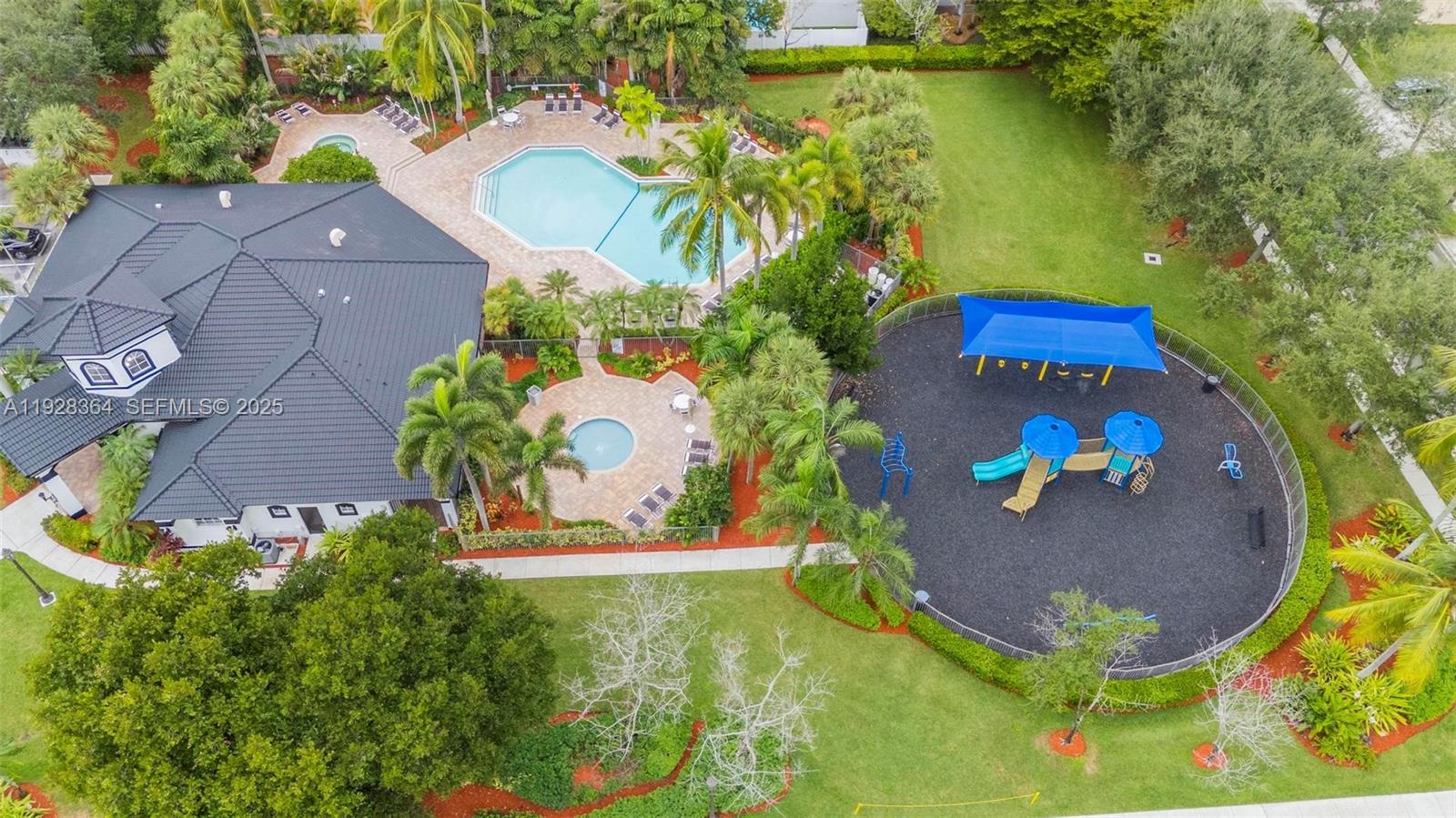 16437 Southwest 28th Street Miramar, FL 33027 - Photo 31 of 34 an aerial view of a house with outdoor space and swimming pool