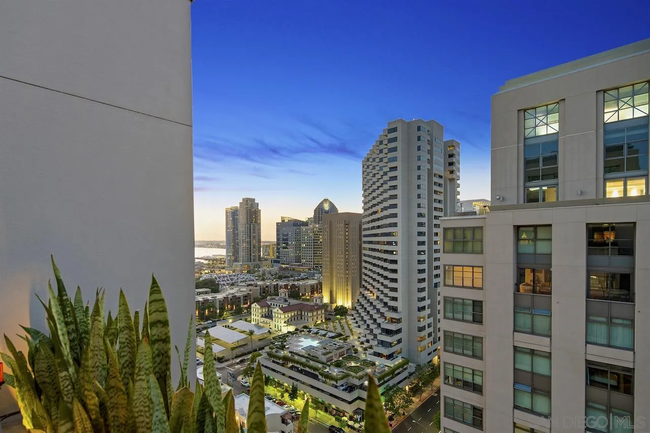 645 Front Street, Unit 2101 San Diego, CA 92101 - Photo 18 of 32 a view of a city with tall buildings