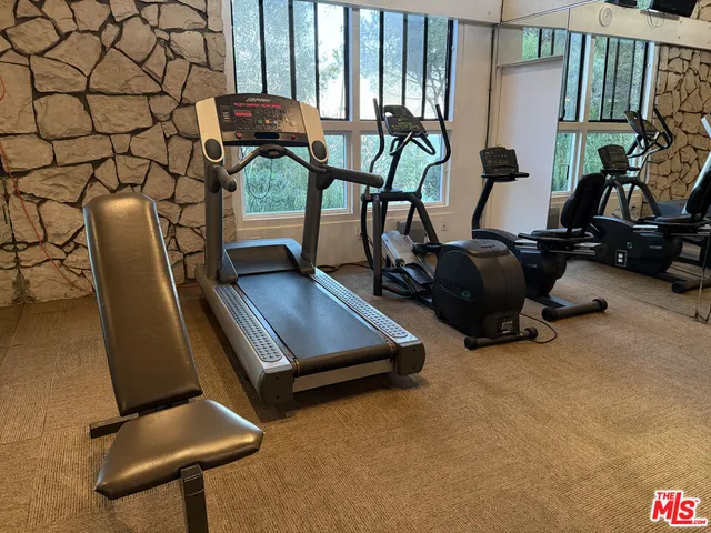 a view of a terrace with seating space