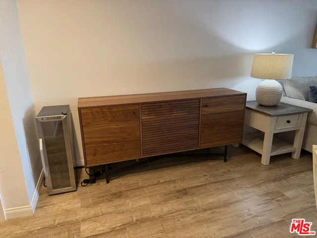 a view of a room with furniture