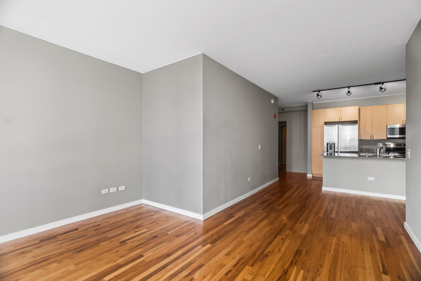 1845 South Michigan Avenue, Unit 808 Chicago, IL 60616 - Photo 8 of 14 a view of empty room with wooden floor