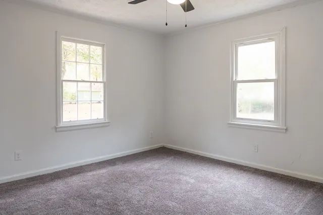 an empty room with a window