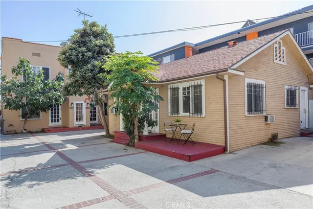 a view of a house with a patio