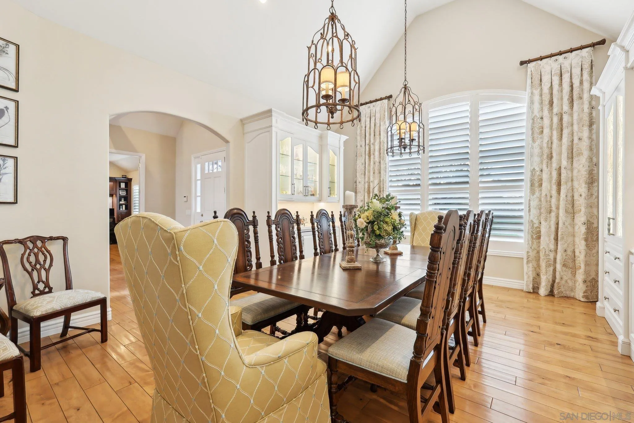 17702 Old Winery Way Poway, CA 92064 - Photo 17 of 75 a view of a dining room with furniture and wooden floor