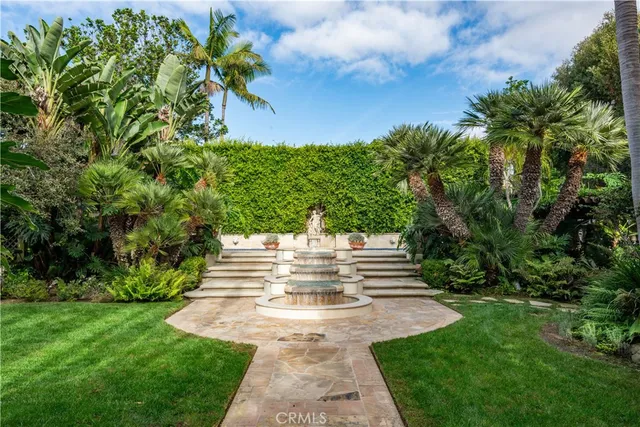 a view of yard along with trees