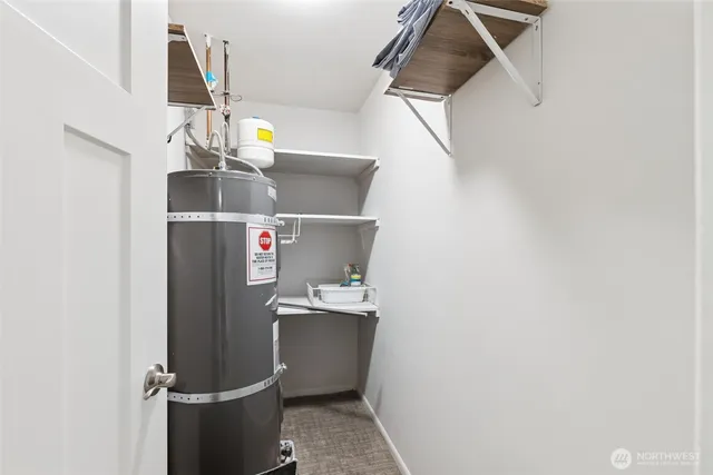 a view of storage and utility room