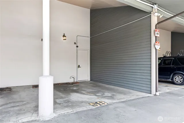 a view of a car garage