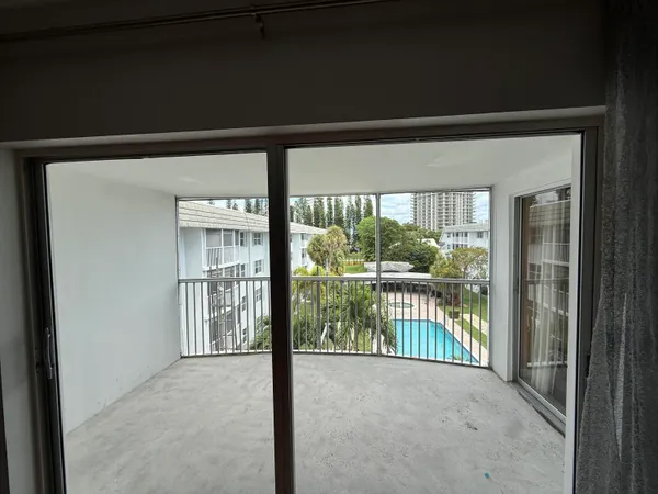 a view of a balcony