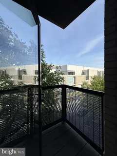 a view of city from a balcony